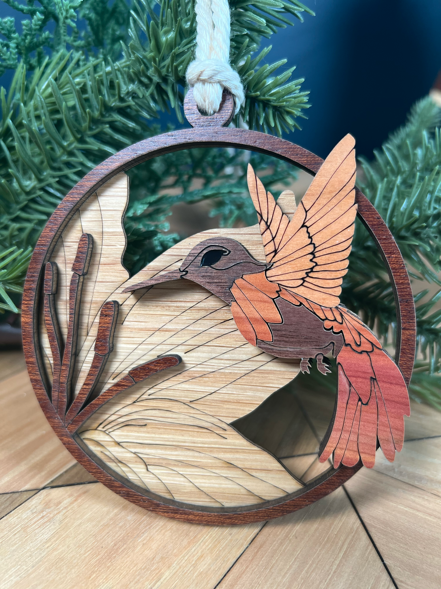 Mini Hummingbird Art Ornament