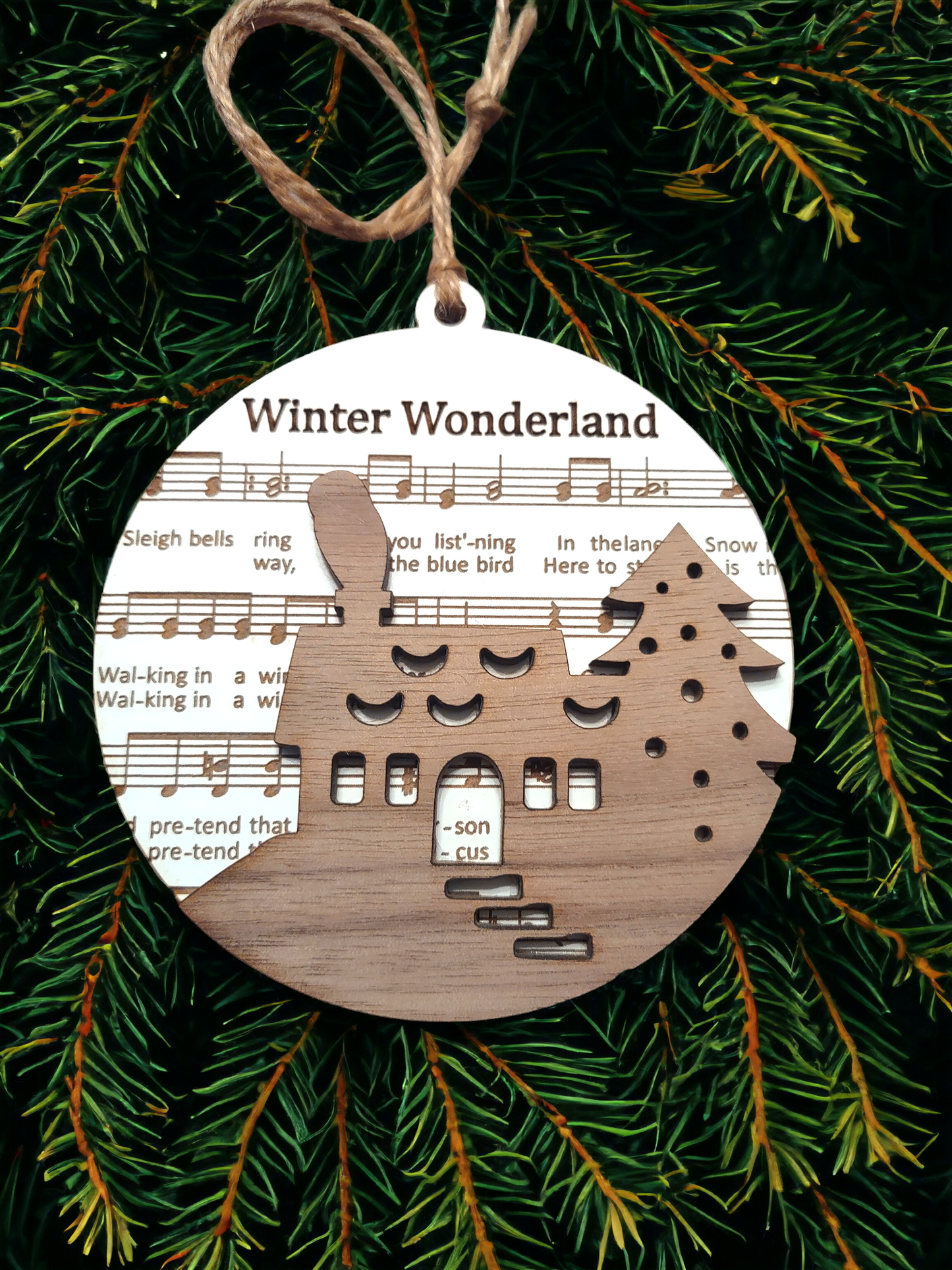 Christmas Carols and Hymns Sheet Music Ornament