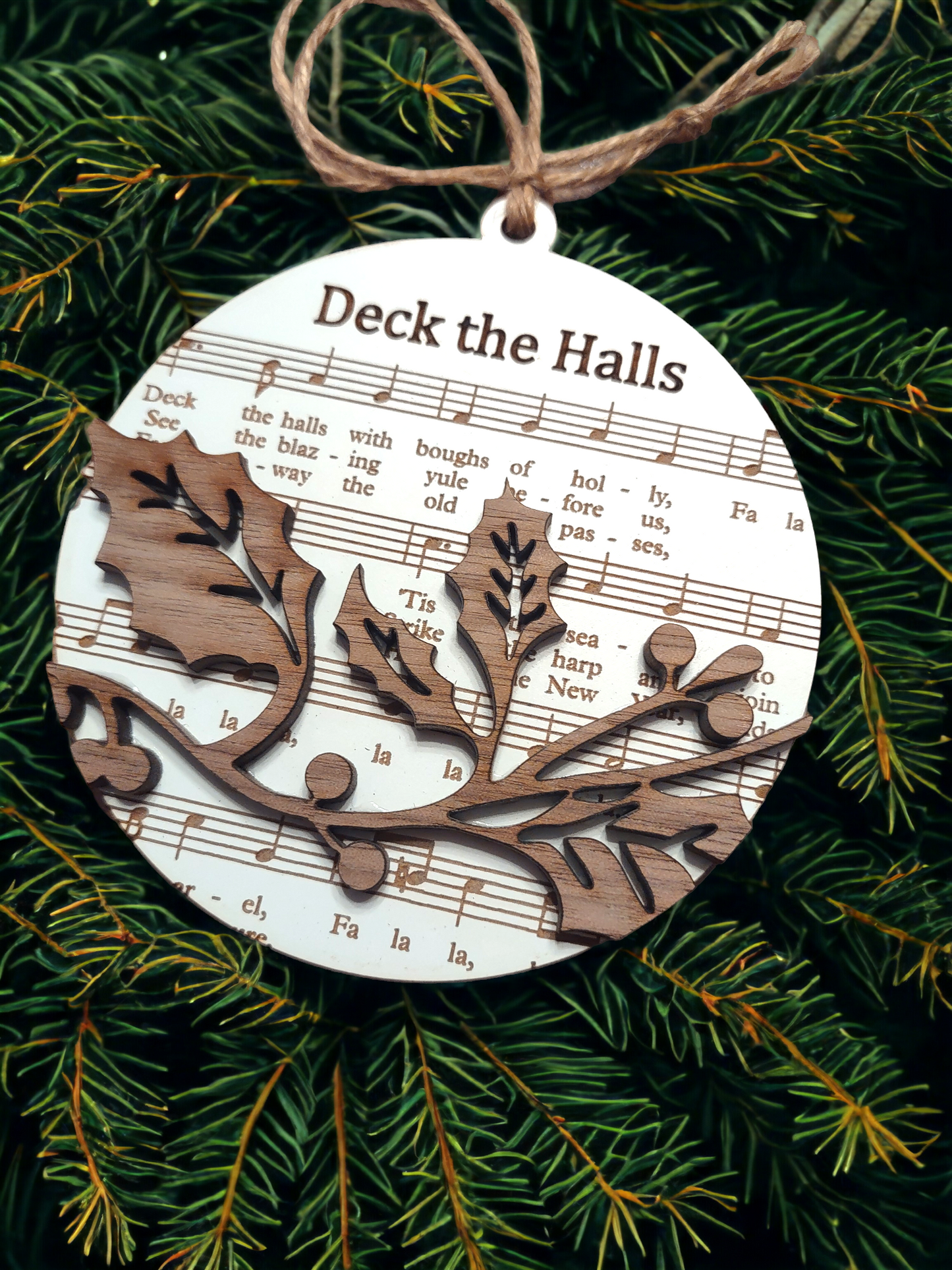 Christmas Carols and Hymns Sheet Music Ornament