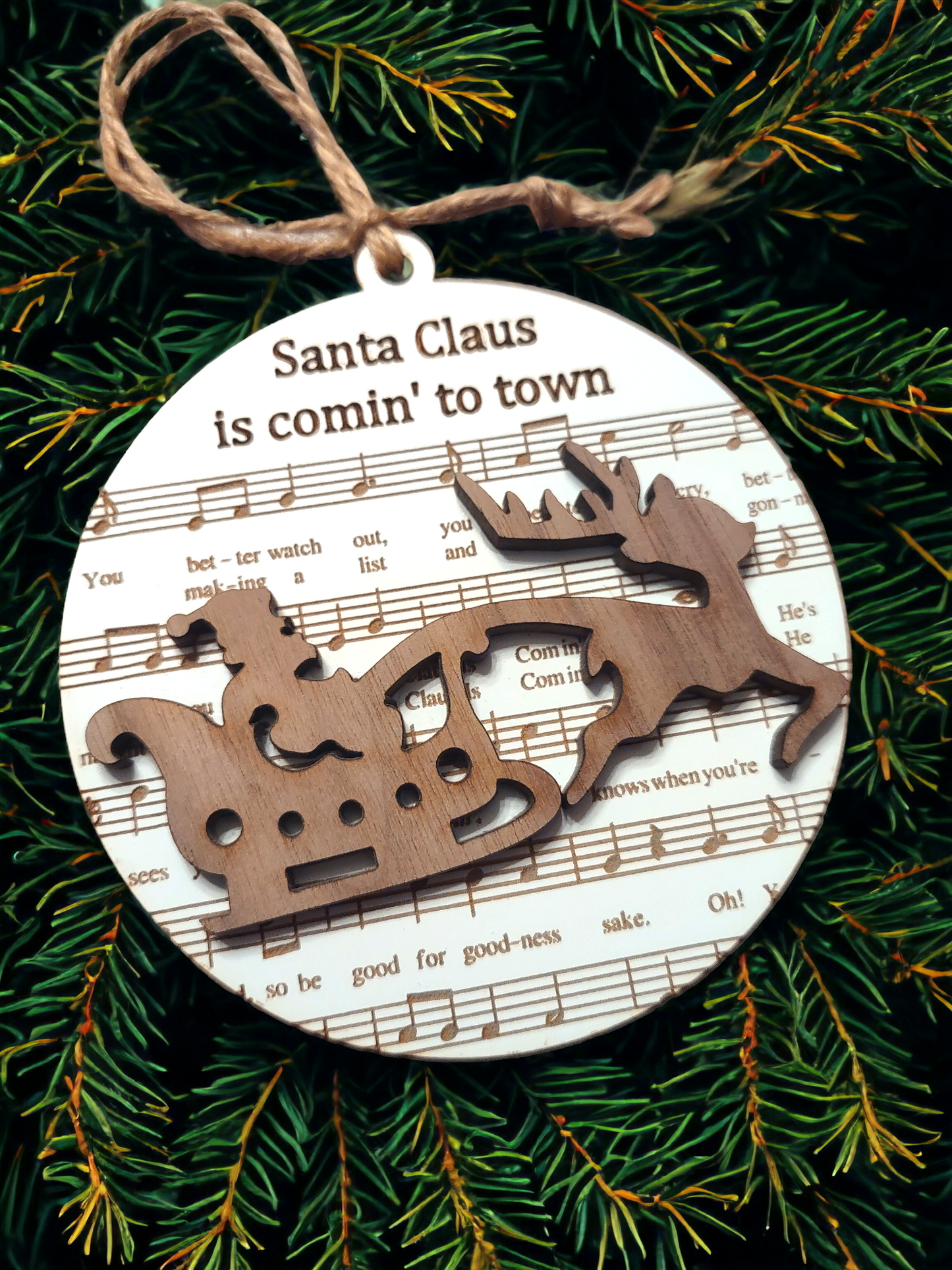 Christmas Carols and Hymns Sheet Music Ornament