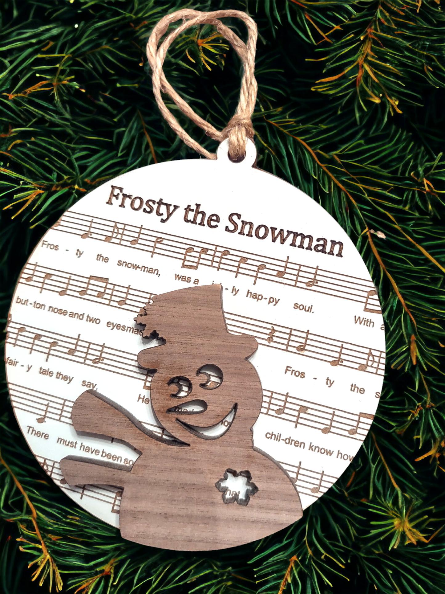 Christmas Carols and Hymns Sheet Music Ornament