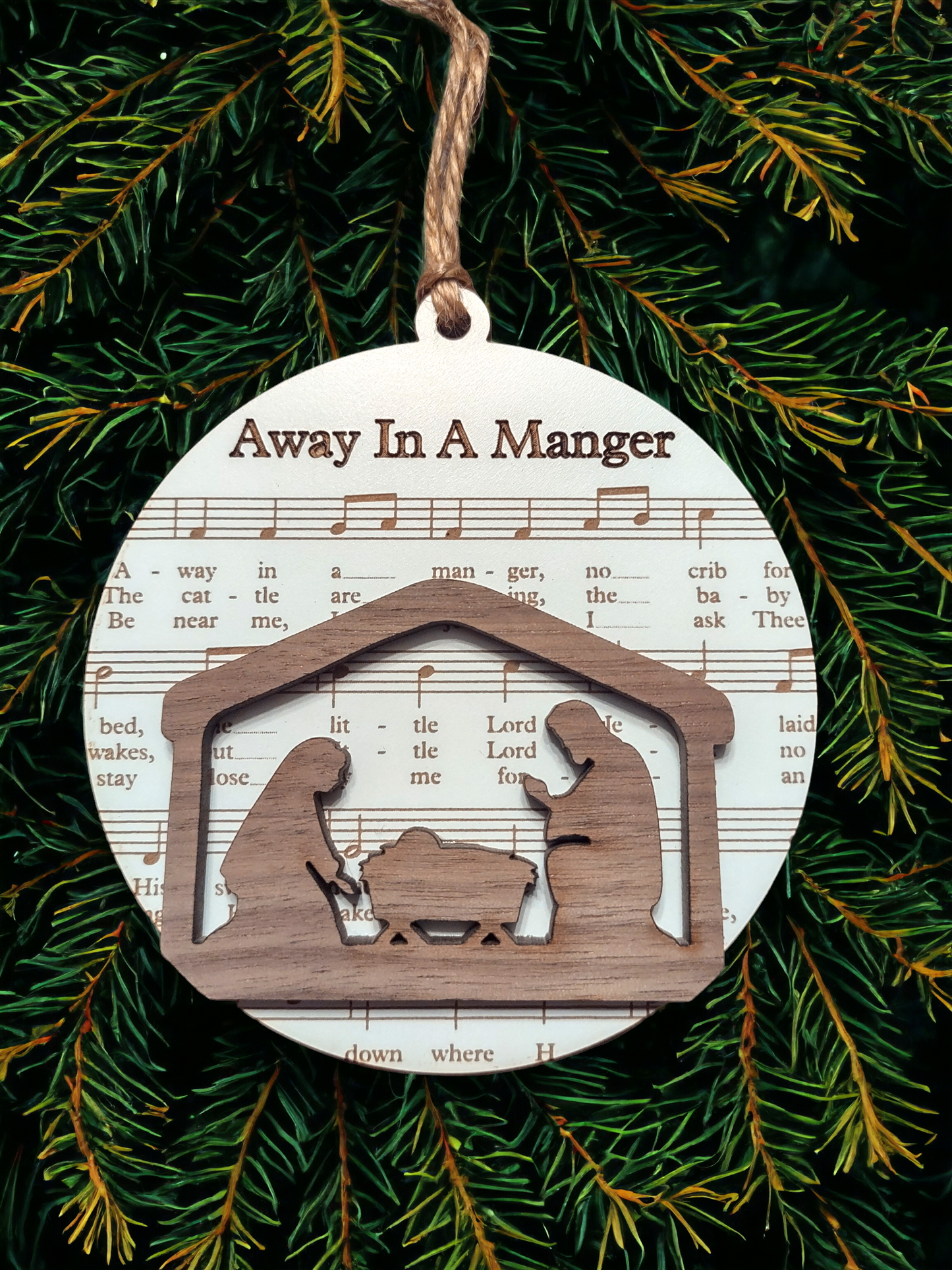 Christmas Carols and Hymns Sheet Music Ornament
