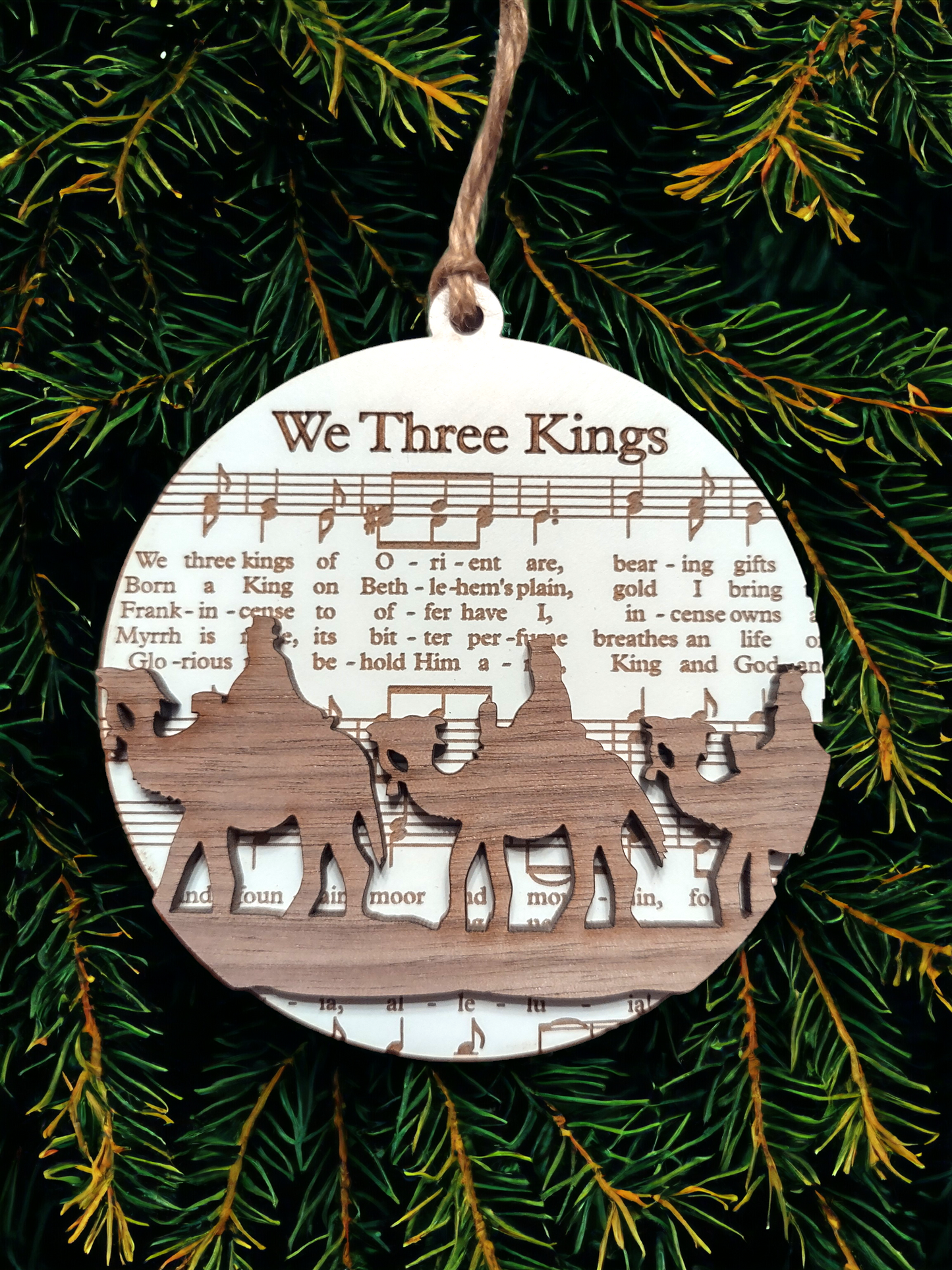 Christmas Carols and Hymns Sheet Music Ornament