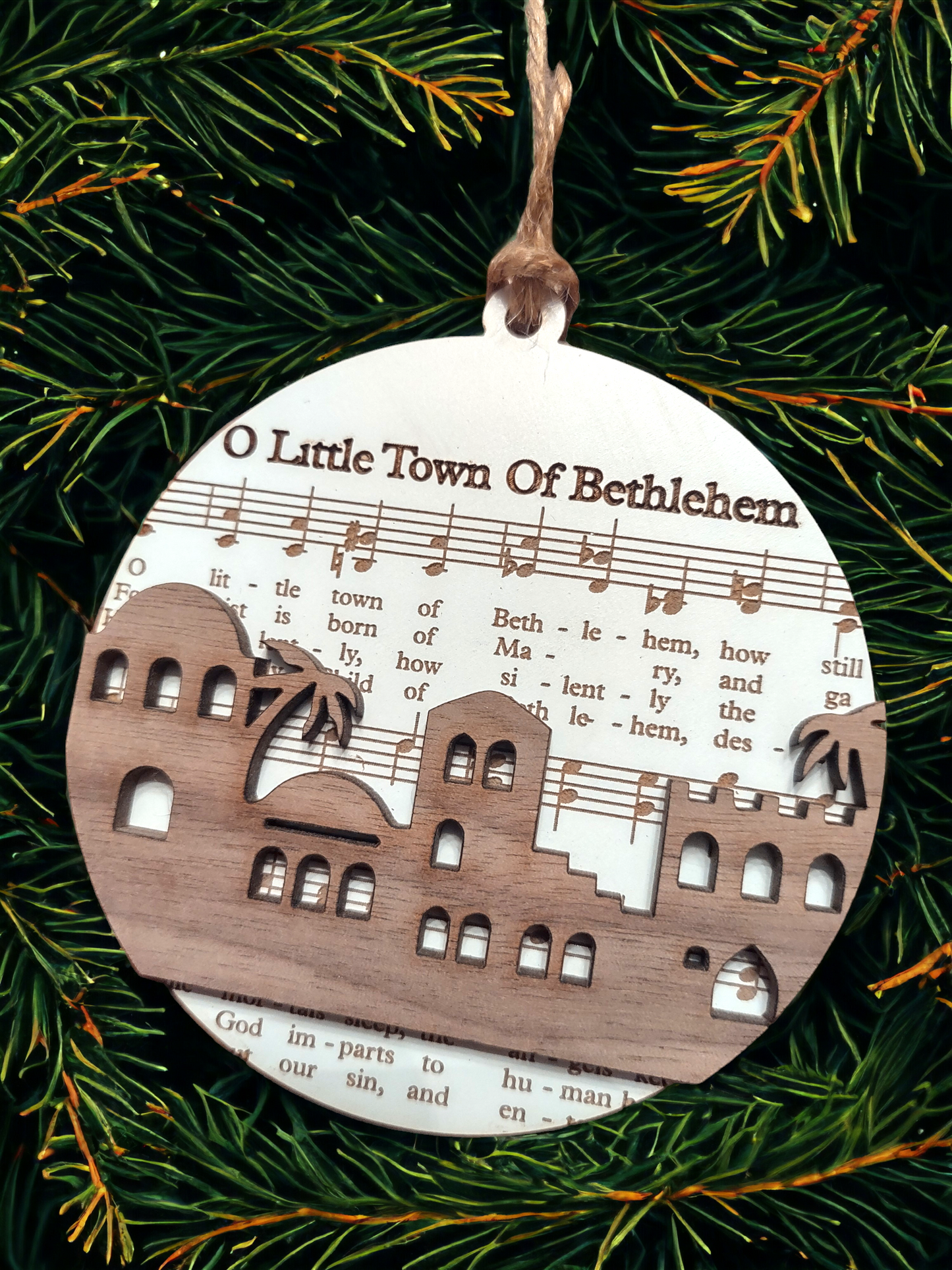 Christmas Carols and Hymns Sheet Music Ornament
