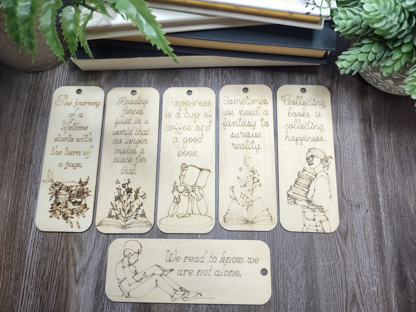 Line Art Bookmarks - 6 Designs