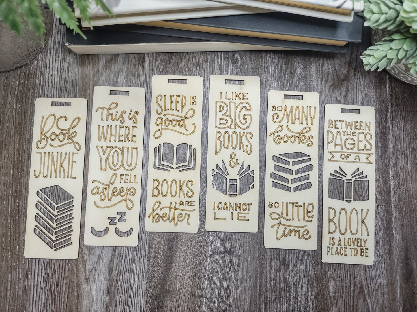 Cut Out Book Lover Bookmarks - 6 Designs