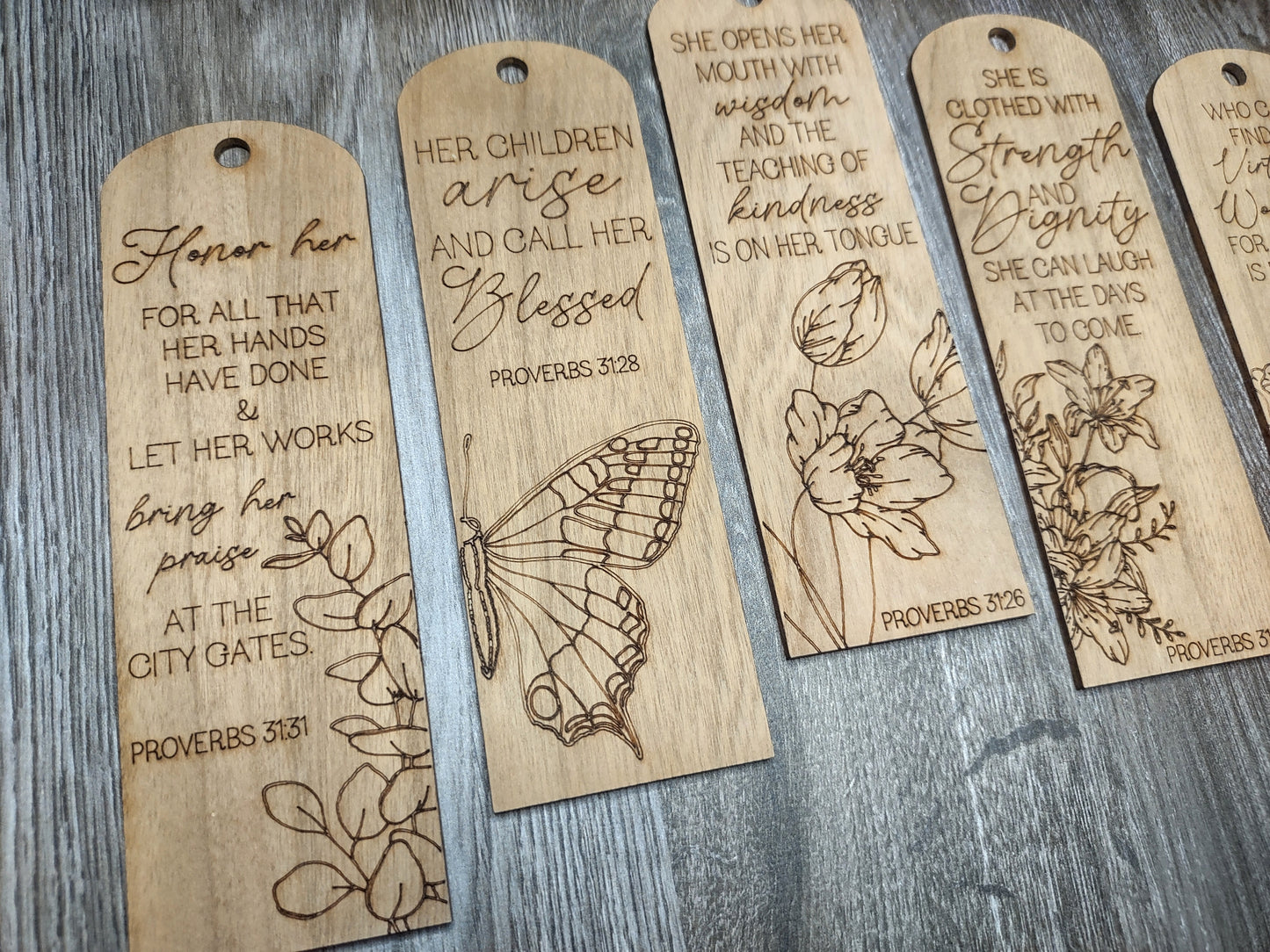 Proverbs 31 Woman Bookmarks - 5 Designs