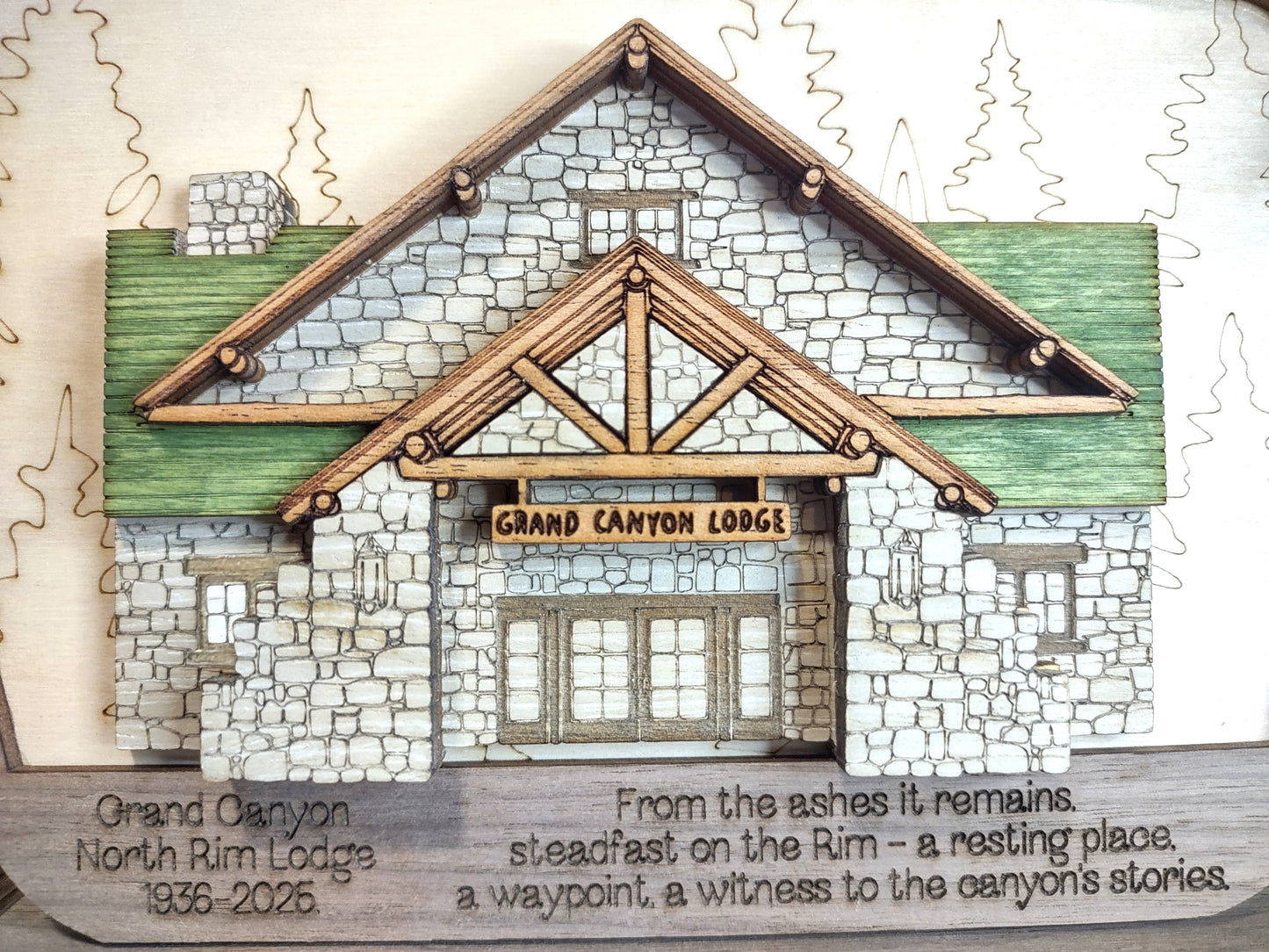 Grand Canyon North Rim Memorial Collection - Sign Shelf Display