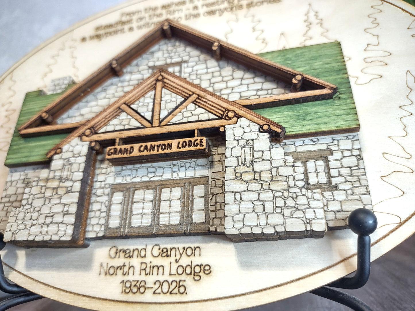 Grand Canyon North Rim Memorial Collection - Oval Shelf Display