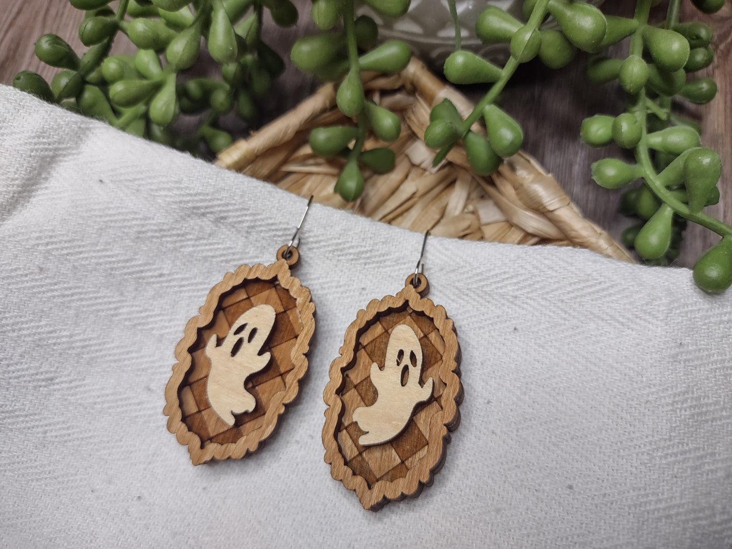 Ghost Checkerboard Earrings