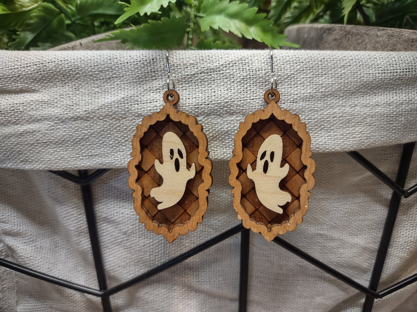 Ghost Checkerboard Earrings
