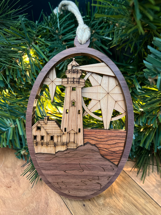 Mini Lighthouse Art Ornament