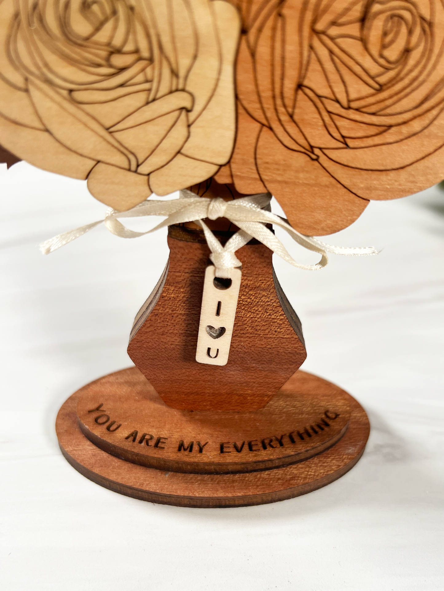 Wooden Bouquet Collection - Peonies, Roses, Tulips, Dahlias, Calla Lillies