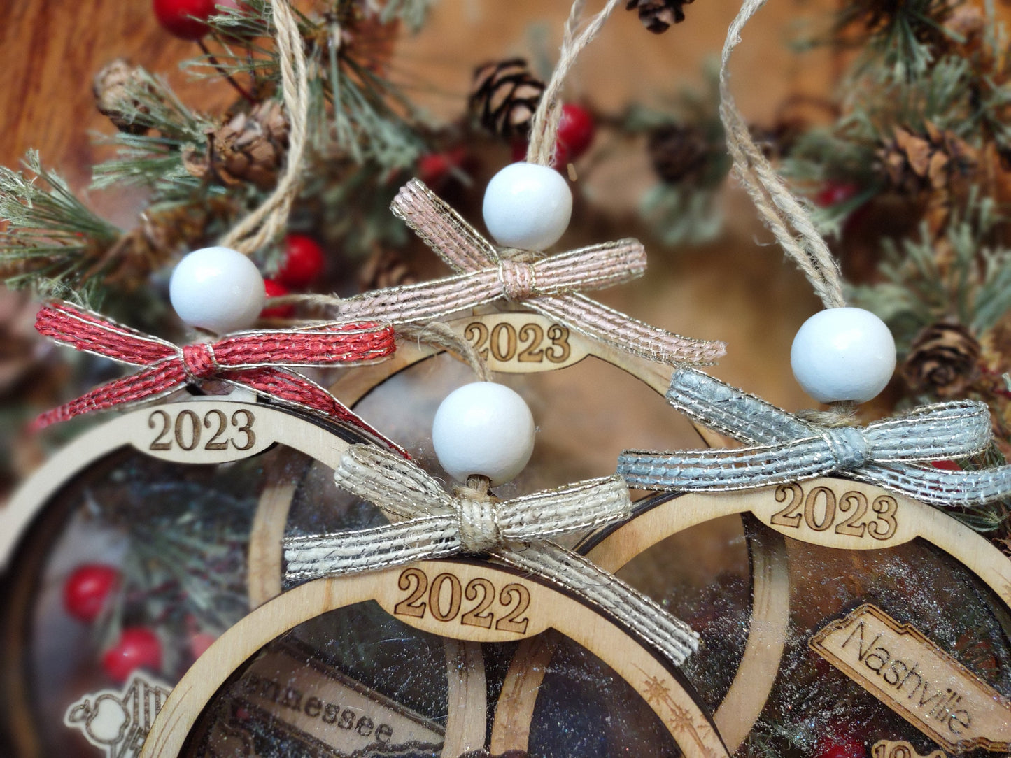 Personalized Year-in-Review Snow Globe Shaker Ornament