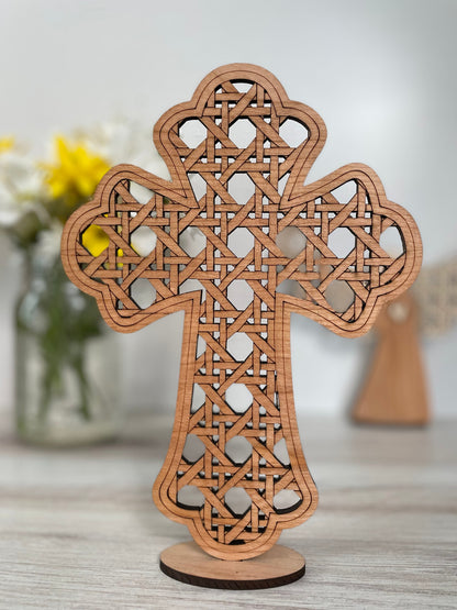 Cane Weave Cross