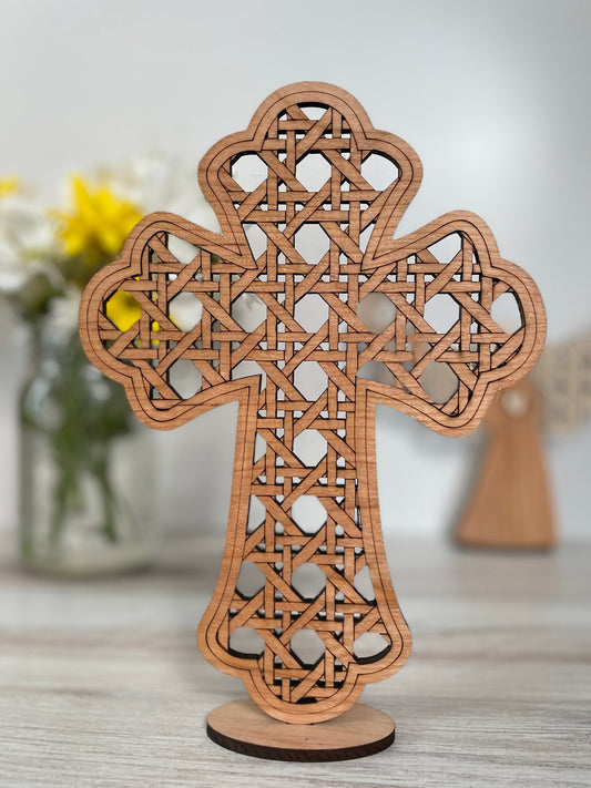 Cane Weave Cross