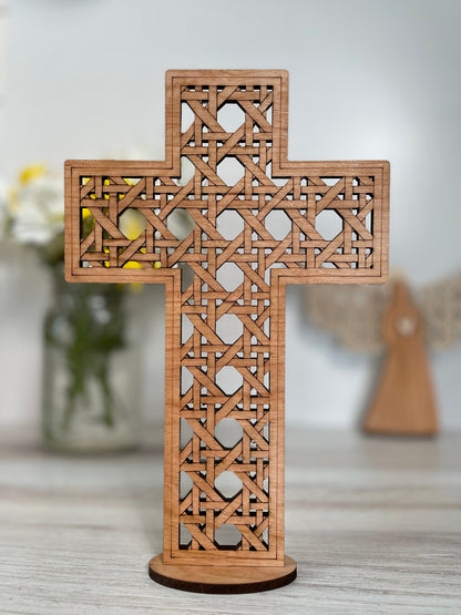 Cane Weave Cross