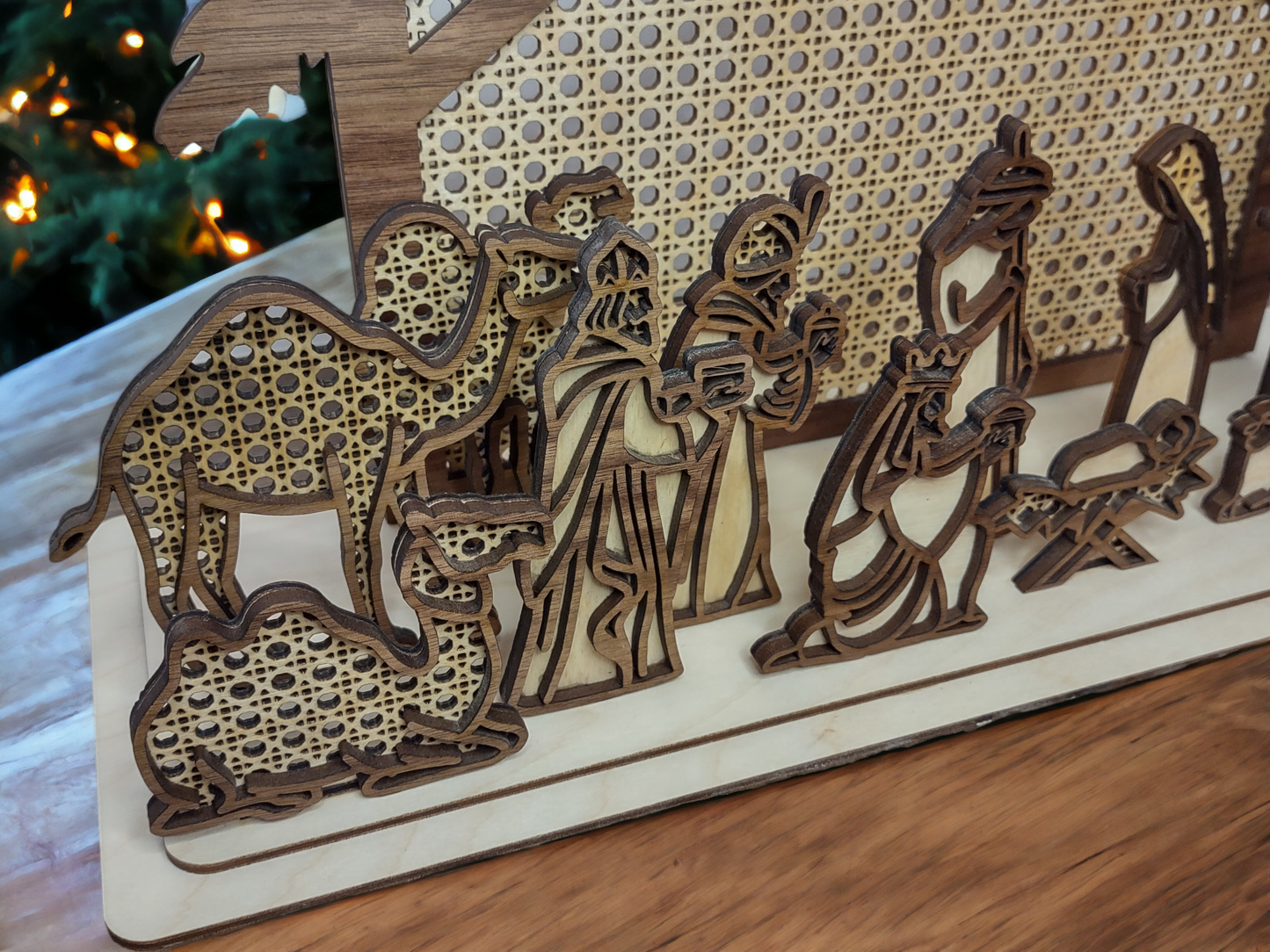 Rattan Nativity Set