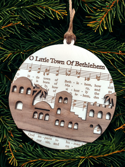 Christmas Carols and Hymns Sheet Music Ornament