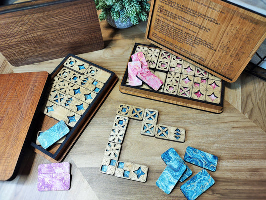 Heirloom Wooden Dominoes Set