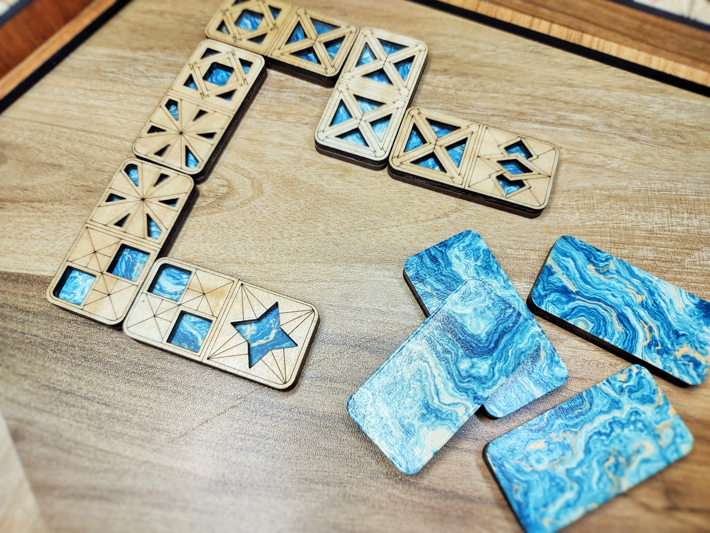 Heirloom Wooden Dominoes Set