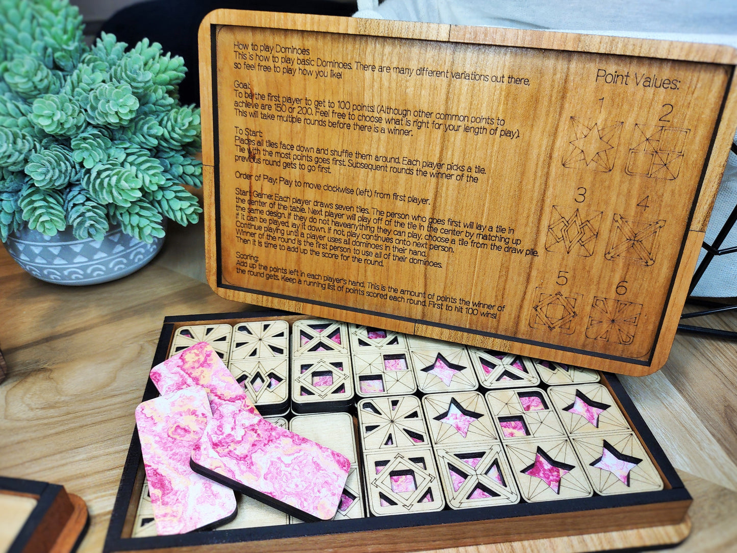 Heirloom Wooden Dominoes Set