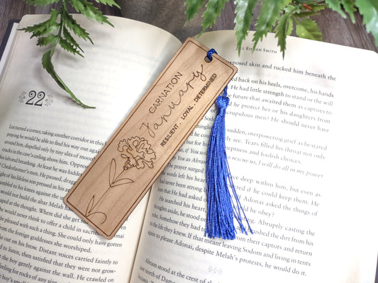 Birth Month Flower Bookmarks - all 12 Months