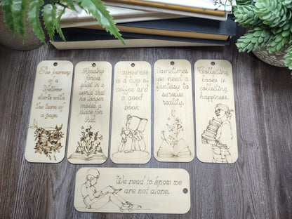 Line Art Bookmarks - 6 Designs