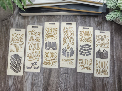Cut Out Book Lover Bookmarks - 6 Designs