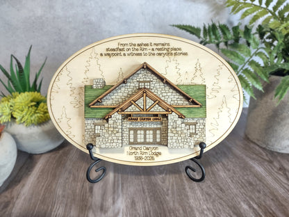 Grand Canyon North Rim Memorial Collection - Oval Shelf Display