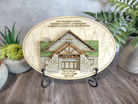 Grand Canyon North Rim Memorial Collection - Oval Shelf Display