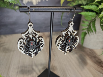 Black Widow Spider Earrings