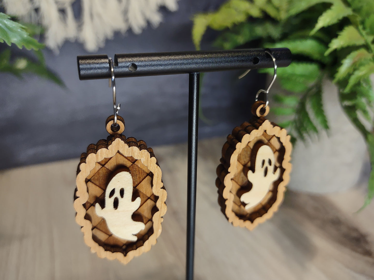 Ghost Checkerboard Earrings