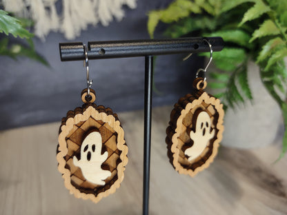 Ghost Checkerboard Earrings