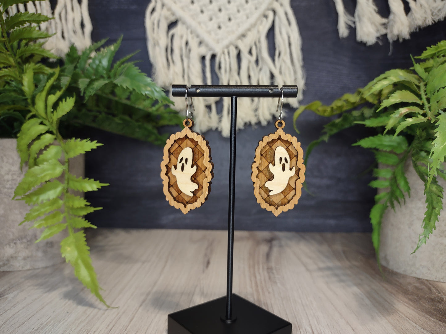 Ghost Checkerboard Earrings