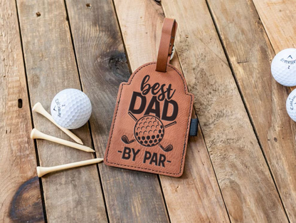 Golf Tee Bag Tag - Customized - Includes 3 Golf Tees and Pencil