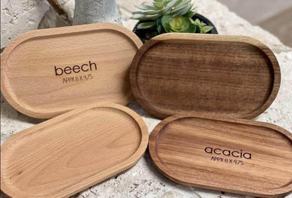 Wood Trinket Tray - Just Breathe