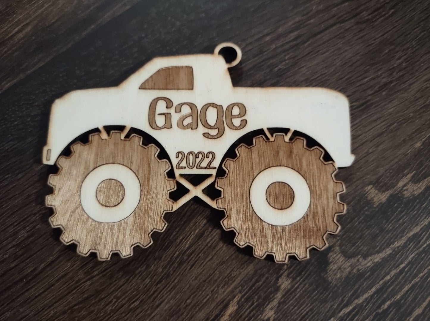 Personalized Monster Truck Christmas Tree Ornament