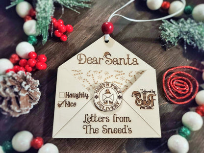 Dear Santa Envelope Christmas Ornament