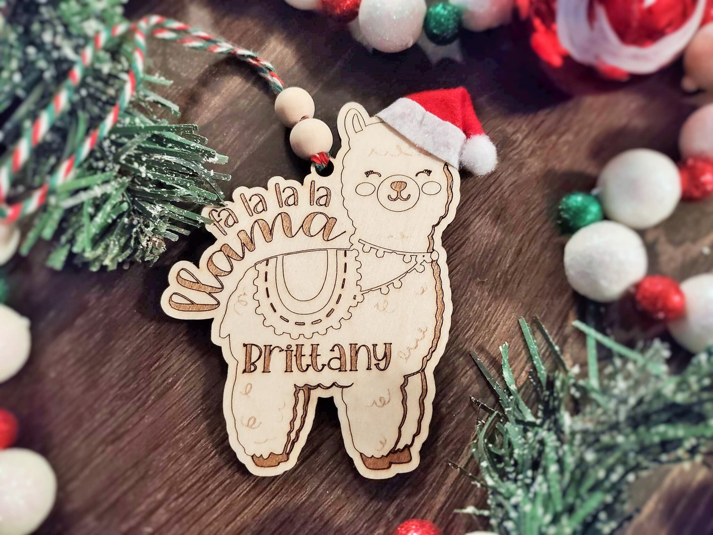 Fa-la-la-la Llama Personalized Ornament