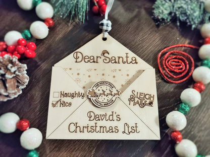 Dear Santa Envelope Christmas Ornament