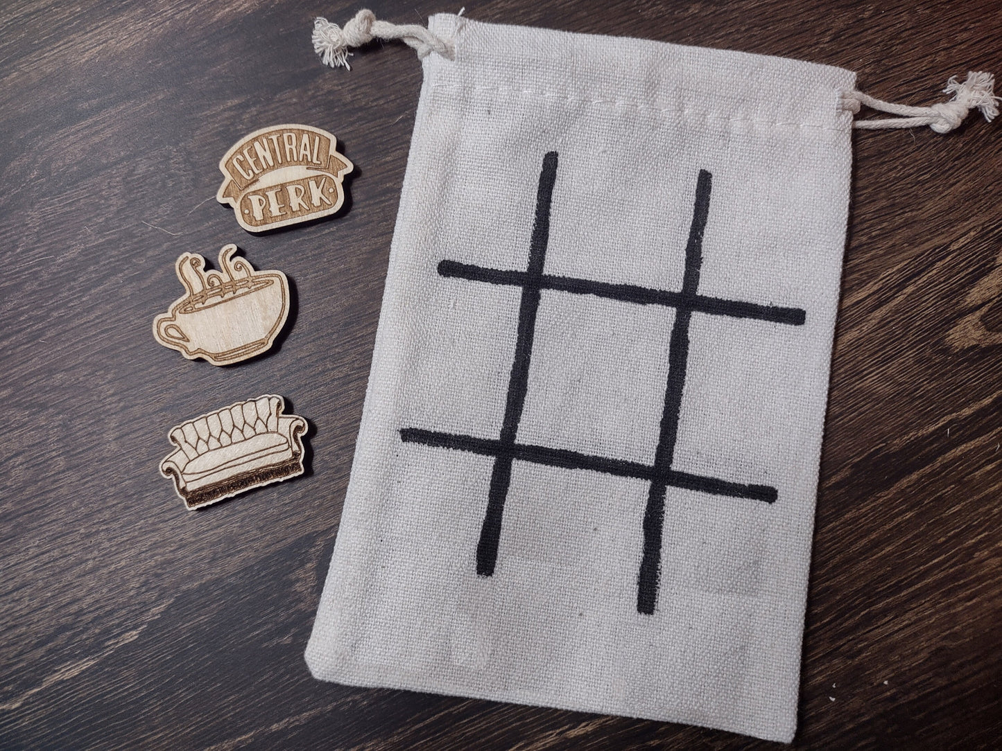 Themed TicTacToe Travel Pouch