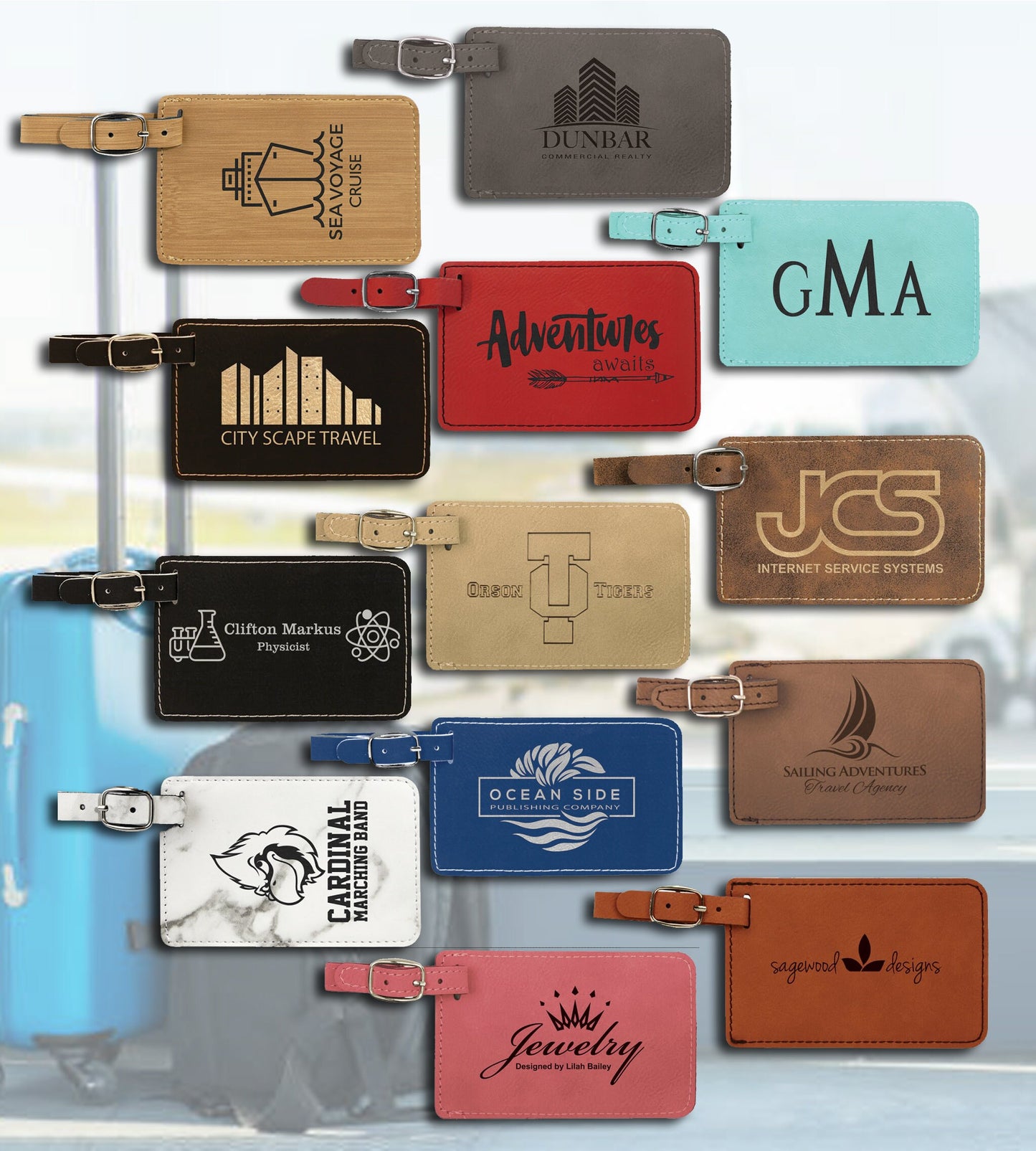 Personalized Monogram Luggage Tags