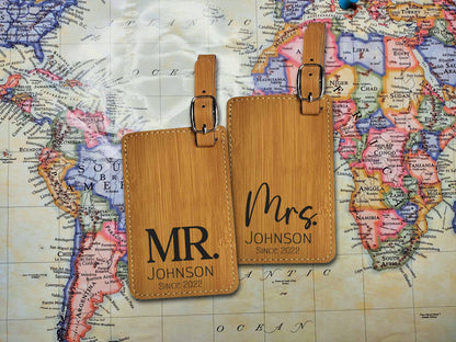 Couples Luggage Tags Set of 2