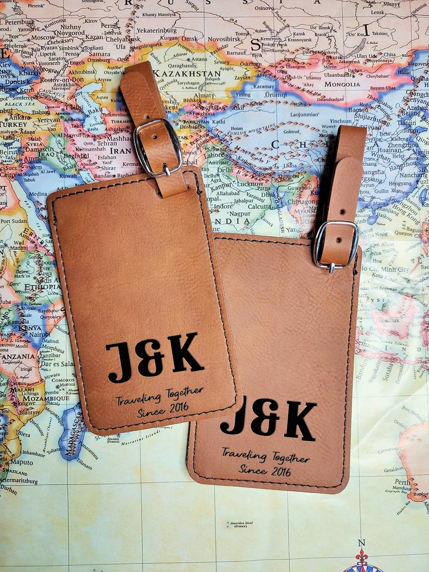 Couples Luggage Tags Set of 2