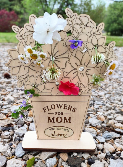 Personalized Flowers for Mom Wildflower Holder