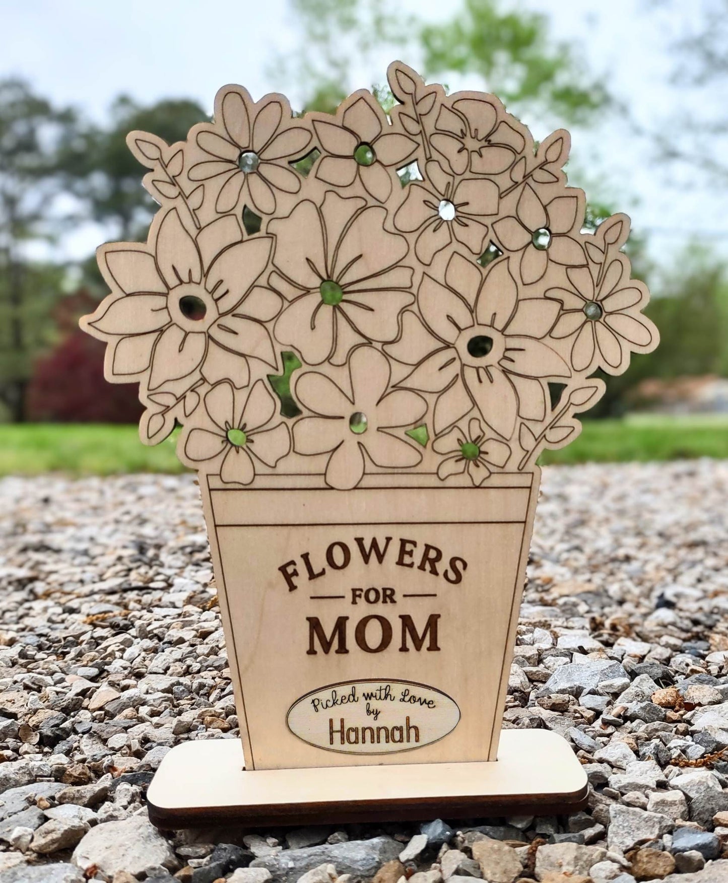 Personalized Flowers for Mom Wildflower Holder