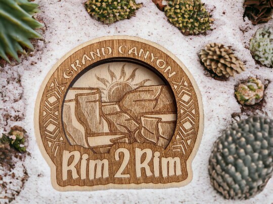 Personalized Grand Canyon Medal, Rim-to-Rim, Rim-to-Rim-to-Rim, Rim-to-River