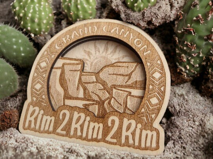 Personalized Grand Canyon Medal, Rim-to-Rim, Rim-to-Rim-to-Rim, Rim-to-River