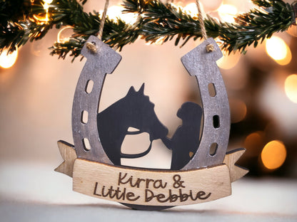 Personalized Horse Shoe Ornament